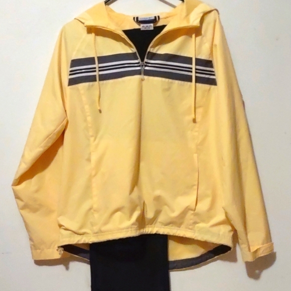 Vintage Y2K Reebok Jacket Size XL Stripe Front Pullover Windbreaker Hooded track - Picture 1 of 5